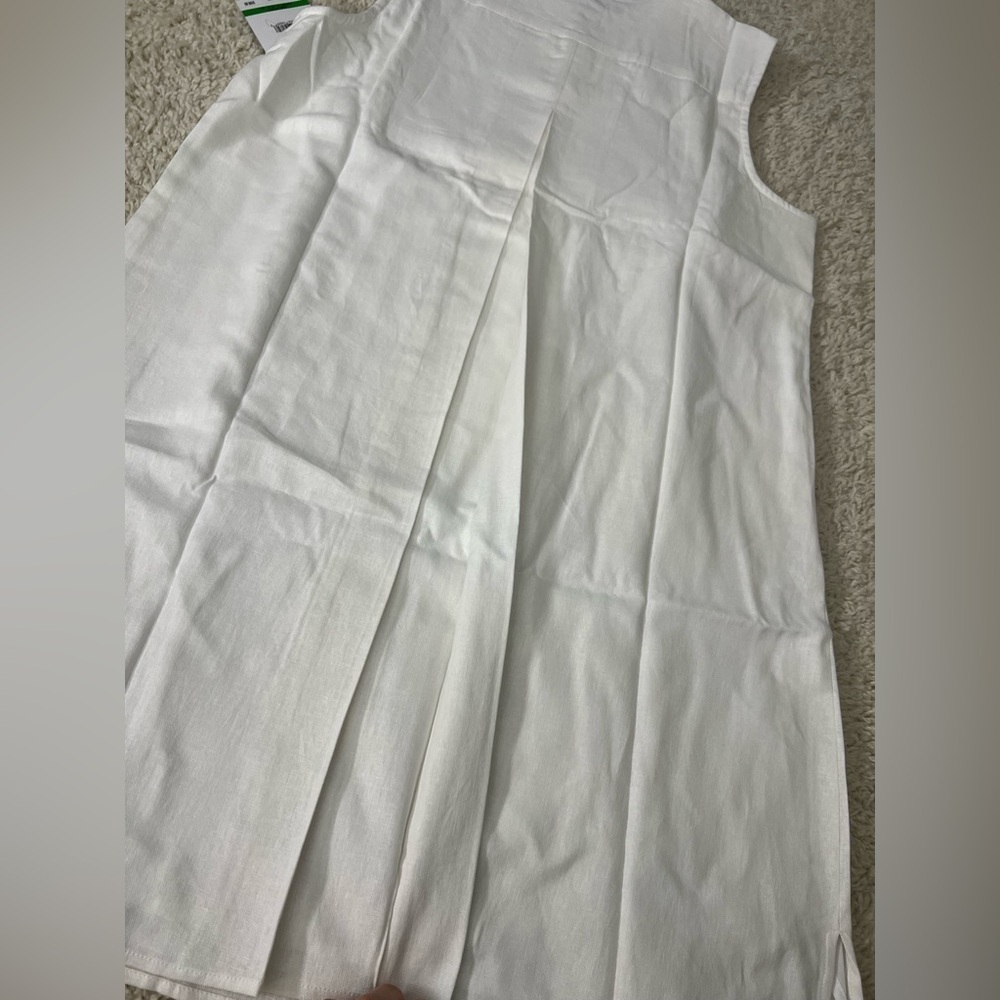 Women’s Petite Large AK White Sleeveless Dress NWT - Picture 9 of 13